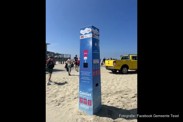 Nu ook op Texel zuilen met gratis zonnebrandcrème