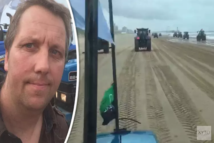 Honderden protestboeren nemen shortcut via strand: "Stoppen is geen optie!"