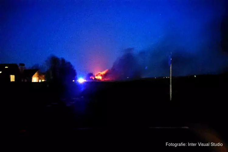 Schuur vat vlam op Texel: brandweer haalt schapen uit brandend gebouw