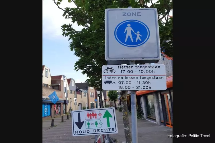 Tientallen fietsers bekeurd in de voetgangerszone in Den Burg